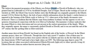 A1 Clade Elliot surname origins