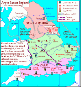 Northumbria DNA Danish map