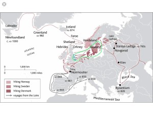 Scandinavian map Danish Norse