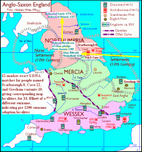 Northumbria DNA Danish map