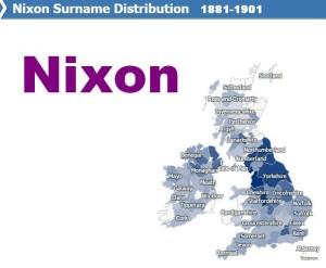 Nixon surname distribution