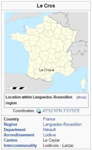Le Cros map
