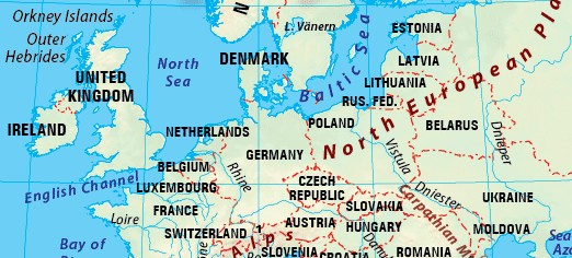 North European Plain Map