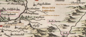 Bleau 1654 map Larriston Thorleehope
