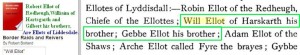 Ellot of Liddesdale, Robert, William and Gilbert brothers