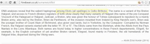 Kieth Elliot Hunter among Eliots all spelling is Celtic-Britonic
