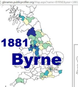Byrne GBname 1881 distribution